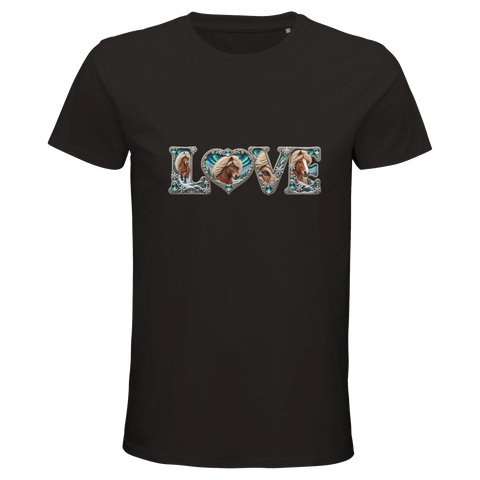 Love – Islandpferd im Nordlicht – Bio-T-Shirt Herren