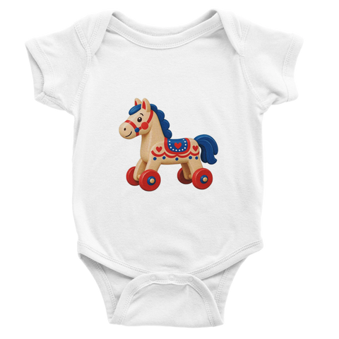 Holzrad-Hektor – Baby-Strampler