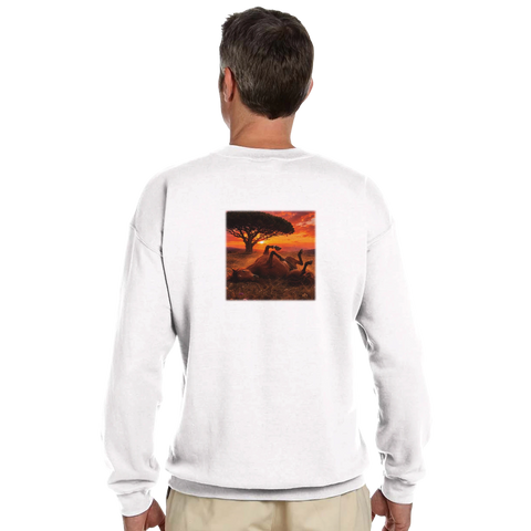 Wälzen im Abendrot – Pullover mit Rückendruck