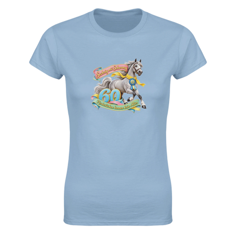 Sechzig mit Schwung – Damen-T-Shirt