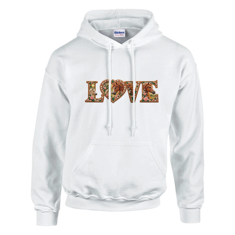 Love – Stute und Fohlen in Rosé – Hoodie