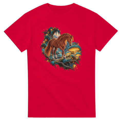 Fuchs im Leuchtpilzwald – T-Shirt