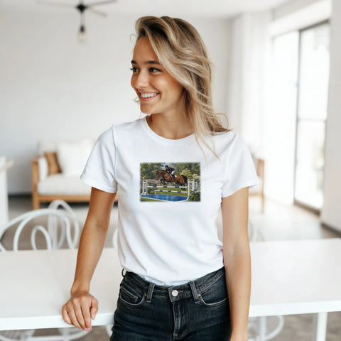 Über den Wassergraben – Damen-T-Shirt