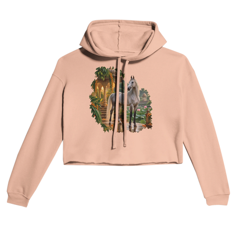 Marwari im Tempelgarten – Cropped Hoodie