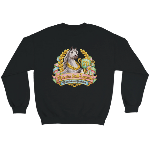 70 und eine Stall-Legende – Pullover mit Rückendruck