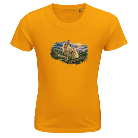 Goldstute auf der Teeplantage – Kinder-T-Shirt Bio