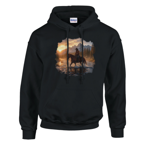 Durch den Fluss vor den Bergen – Hoodie