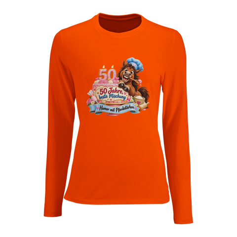 50 Jahre, beste Mischung – Damen-Langarmshirt