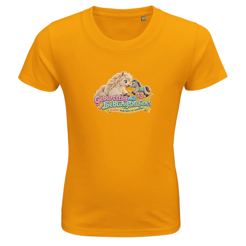 Geburtstag mit Lieblingshufen! (13 Jahre) – Kinder-T-Shirt Bio