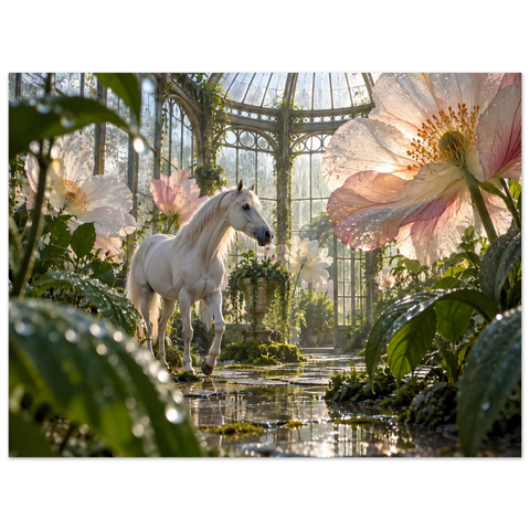 Schimmel im Glashaus der Riesenblüten – Forex-Bild 60×80 cm