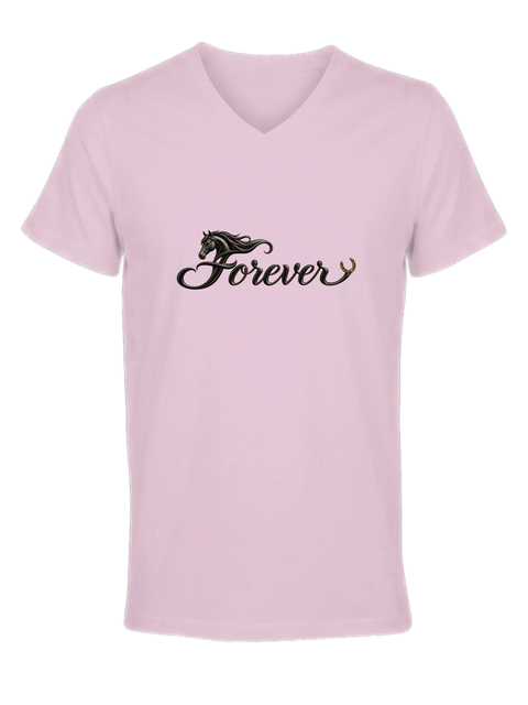 Forever – Rappe und Hufeisen – Damen-T-Shirt V-Ausschnitt