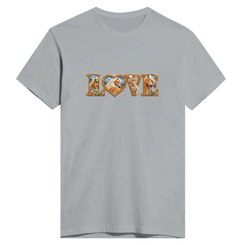 Love – Haflinger mit Edelweiß – Herren-T-Shirt
