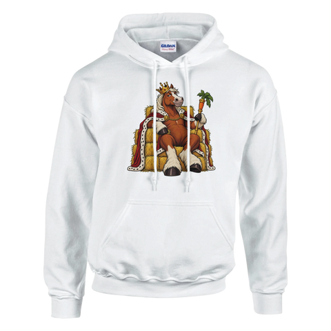König Pferd auf dem Heuthron – Hoodie