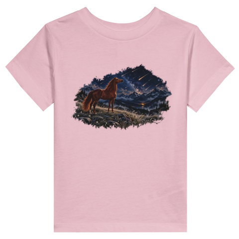 Fuchs unter Sternschnuppen – Kleinkind-T-Shirt