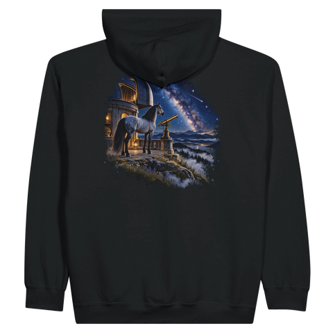 Blauschimmel unter der Milchstraße – Zip-Hoodie mit Rückendruck