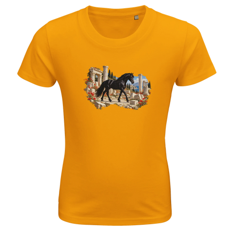 Rappe zwischen römischen Säulen – Kinder-T-Shirt Bio