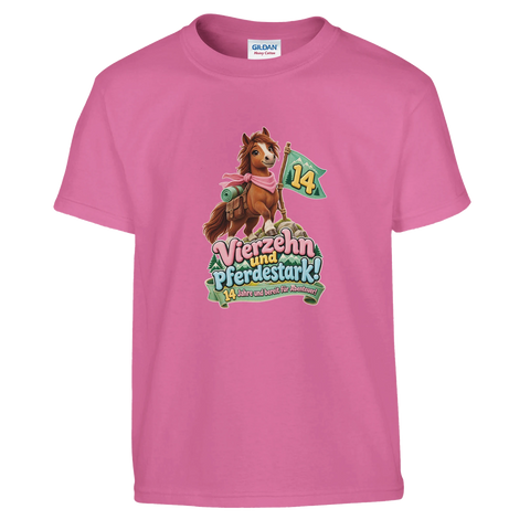 Vierzehn und pferdestark! (14 Jahre) – Kinder-T-Shirt