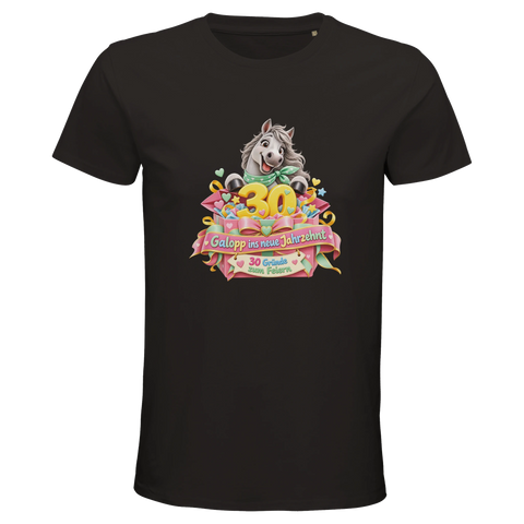 Galopp ins neue Jahrzehnt! – Bio-T-Shirt Herren