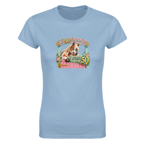 Mit 50 sitzt jeder Huf – Damen-T-Shirt