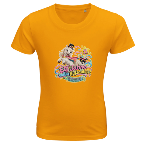 Elf Jahre voller Hufzauber! (11 Jahre) – Kinder-T-Shirt Bio