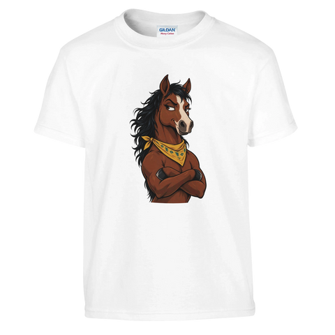 Harter Cowboy mit verschränkten Armen – Kinder-T-Shirt