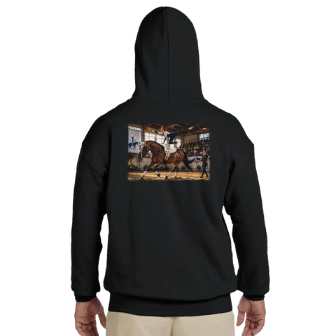 Akrobatik auf dem Pferd – Hoodie mit Rückendruck