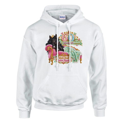 60 und königlich entspannt – Hoodie