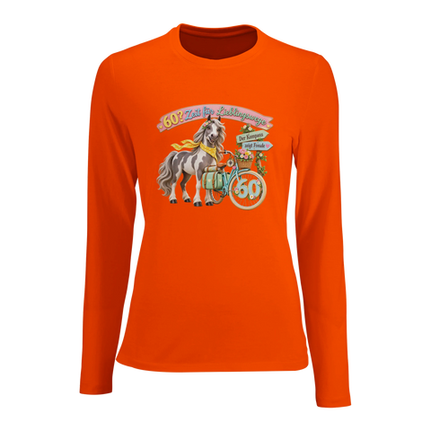 60? Zeit für Lieblingswege – Damen-Langarmshirt