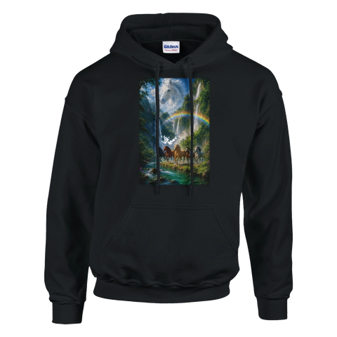 Regenbogental der fünf Pferde – Hoodie