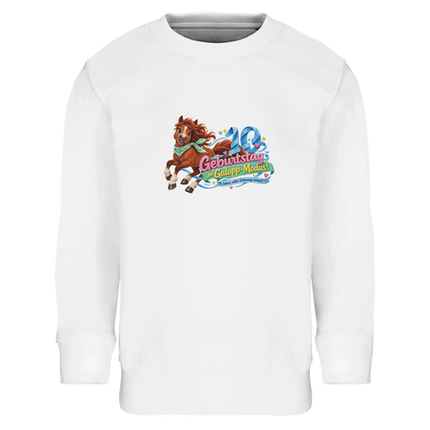 Geburtstag im Galopp-Modus! (10 Jahre) – Kinder-Pullover