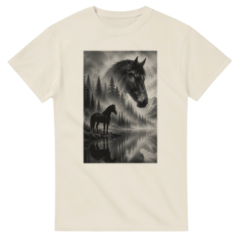 Pferd am Nebelsee – T-Shirt