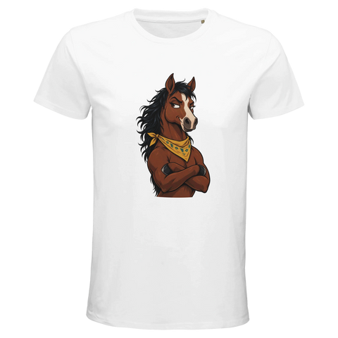 Harter Cowboy mit verschränkten Armen – Bio-T-Shirt Herren