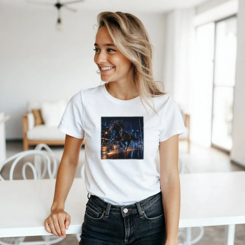 Funkenritt durch die Stadt – Damen-T-Shirt