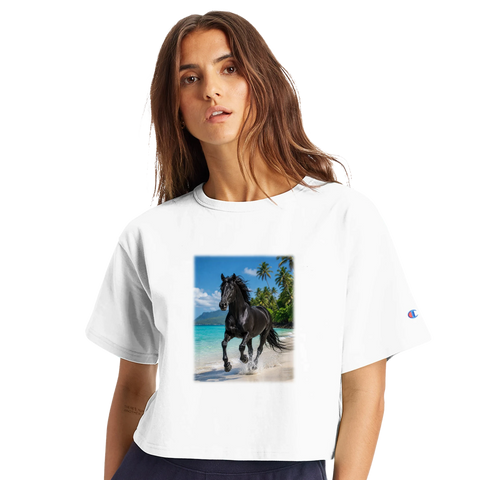Galopp am Palmenstrand – Crop-Top