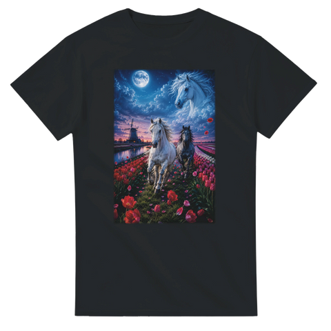 Tulpenmond an der Windmühle – T-Shirt