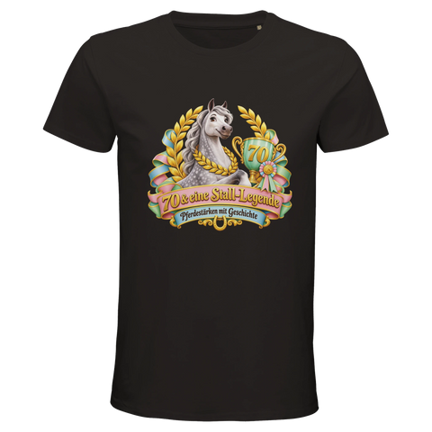 70 und eine Stall-Legende – Bio-T-Shirt Herren