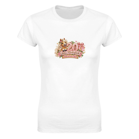 20 Jahre Pferdeglück – Damen-T-Shirt