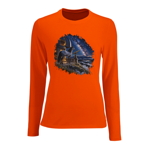 Blauschimmel unter der Milchstraße – Damen-Langarmshirt