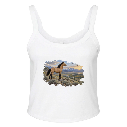 Buckskin über dem Salbeital – Ripp-Tank-Top