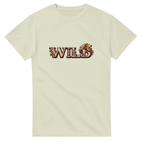 Wild – Stute und Fohlen in Bordeaux – T-Shirt