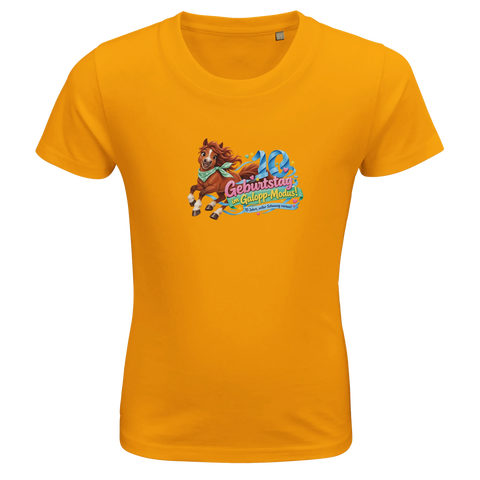Geburtstag im Galopp-Modus! (10 Jahre) – Kinder-T-Shirt Bio
