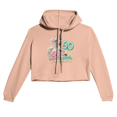 60 und mähntastisch – Cropped Hoodie
