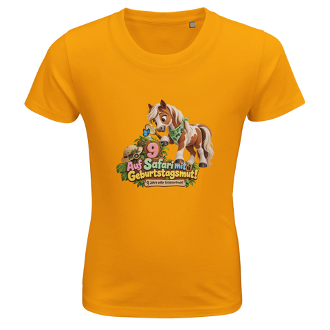 Auf Safari mit Geburtstagsmut! (9 Jahre) – Kinder-T-Shirt Bio