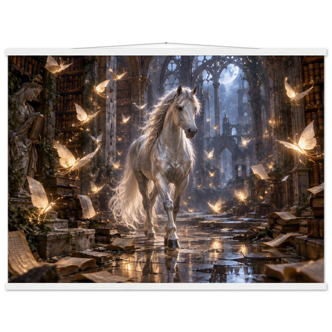 Schimmel in der Bibliothek der Falter – Poster mit Leisten 75×100 cm