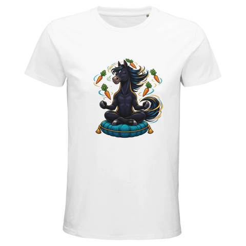 Meditierendes Yoga-Pferd – Bio-T-Shirt Herren