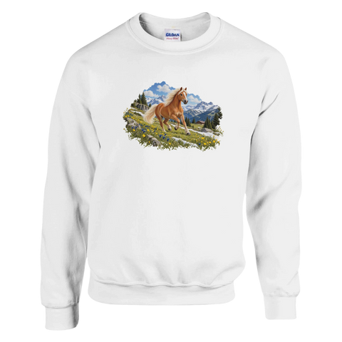 Haflinger auf der Frühlingsalm – Pullover