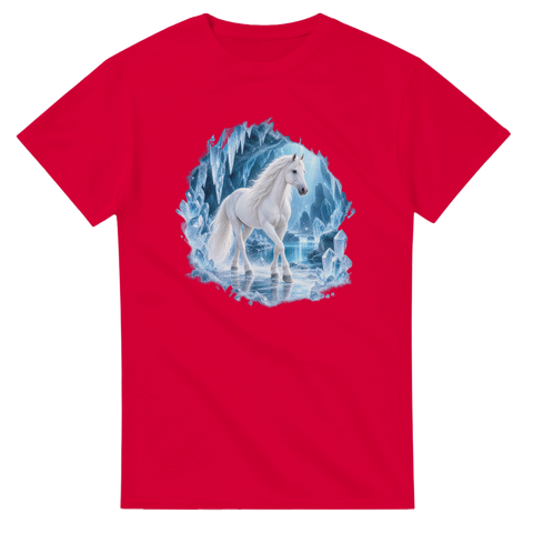 Weiße Stute in der Kristall-Eishöhle – T-Shirt
