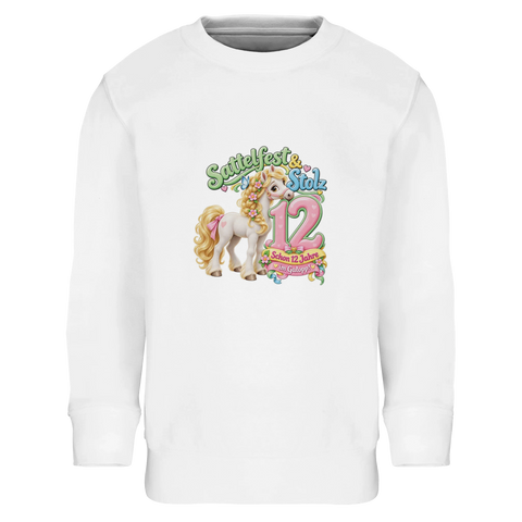 Sattelfest und Stolz (12 Jahre) – Kinder-Pullover