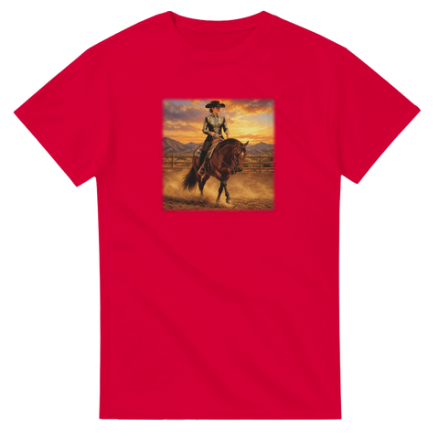 Westernshow im Sonnenuntergang – T-Shirt