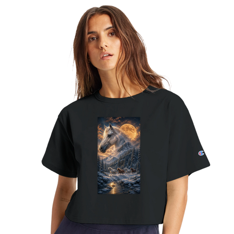 Mondnacht im Schneewald – Crop-Top